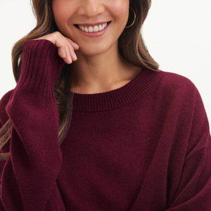 Splendid Melissa Cashmere Sweater in Black Cherry